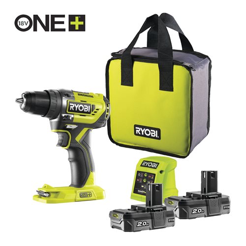 RYOBI18 V Brushless Akku-Bohrschrauber, R18DD5-220S, inkl. 2 x 2,0 Ah Akku und Ladegerät (B-Ware)