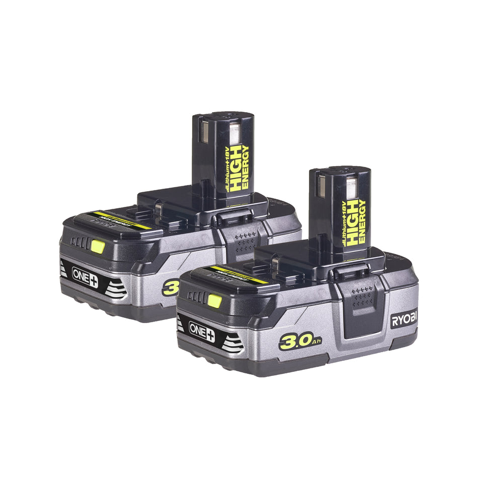 RYOBI Akku 18 V,  3 Ah, RB18LL30, 2-er Pack (B-Ware)