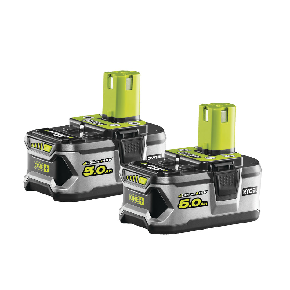 RYOBI Akku 18 V, 5 Ah, RB18LL50F12, 2er-Pack (B-Ware)