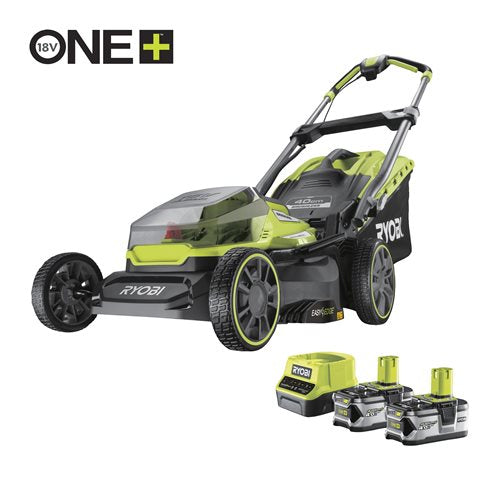 RYOBI 18 V ONE+ Akku-Rasenmäher, RY18LMX40A-240, inkl. 2 x 4,0 Ah Akku und Ladegerät (B-Ware)