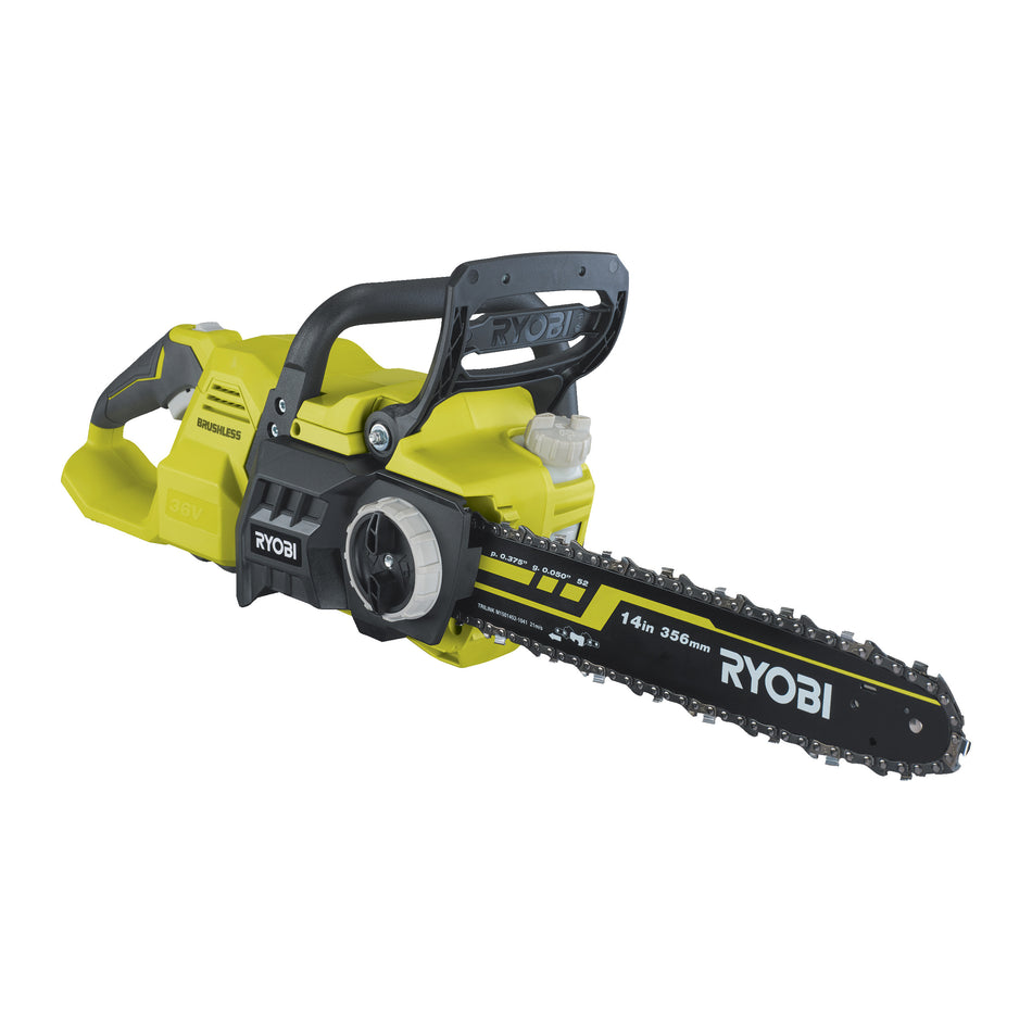 RYOBI 36 V MAX POWER Brushless Akku-Kettensäge, RY36CSX35A-0, ohne Akku und Ladegerät, (B-Ware)